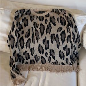 NWT fate animal print sweater small